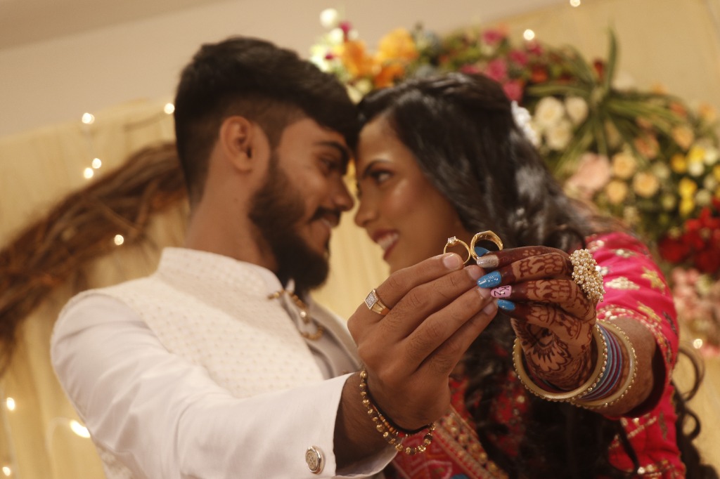 Golden Floral Ring Celebration